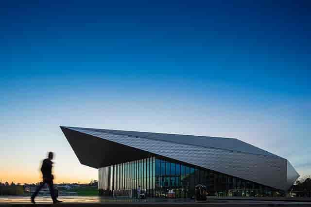 Plenary Garden at SwissTech Convention Center: modern venue for corporate events and gatherings.