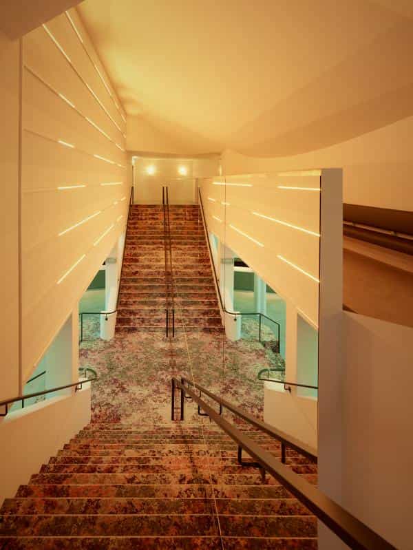 Pfauenfoyer staircase at Schauspielhaus Zürich, elegant design for stylish events