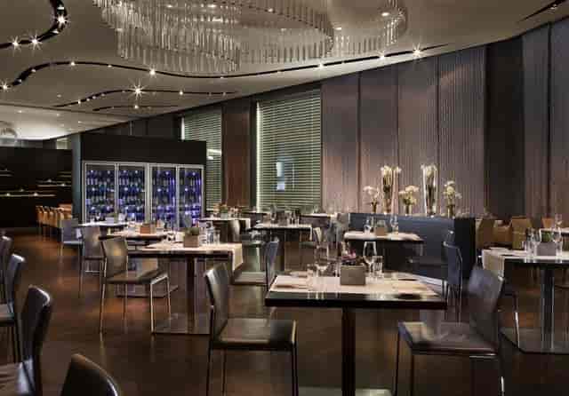 Elegant meeting venue with soft lighting at Renaissance Zurich Tower Hotel.