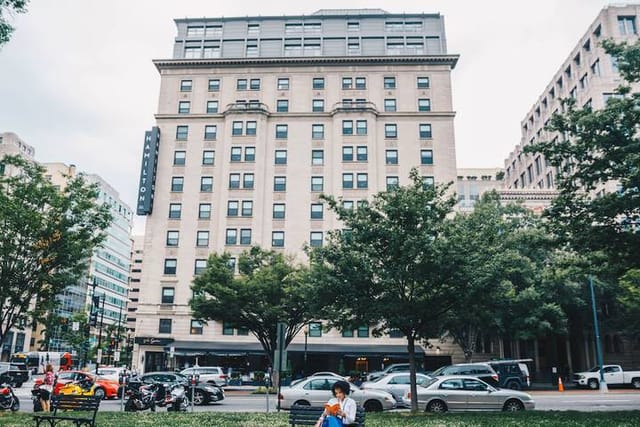 McPherson Square at Hamilton Hotel: Historic venue for accessible meetings and events.