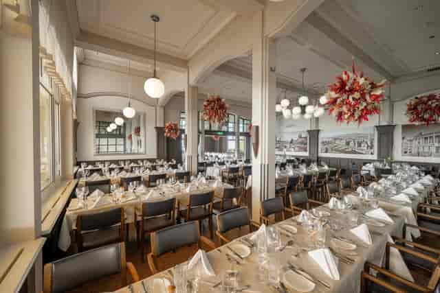 Elegant dining space at Hotel UTO KULM, perfect for corporate events and private gatherings.