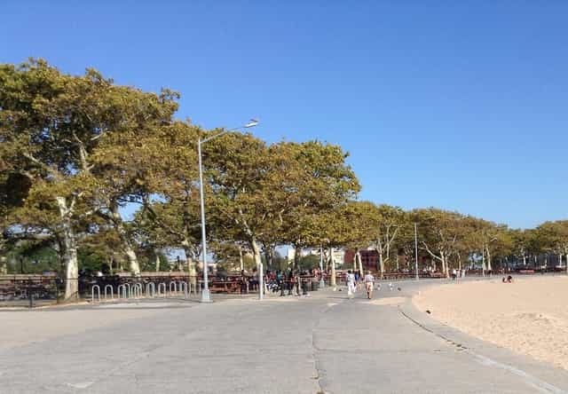 Manhattan Beach outdoor auditorium with trees, perfect for meetings and events.