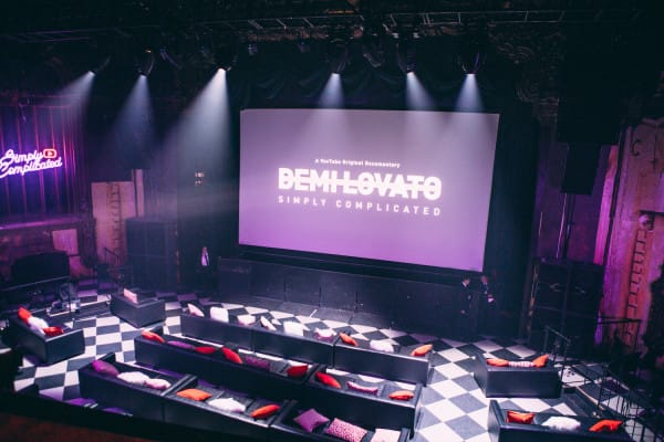 Stylish event space at The Fonda Theatre for Demetria Lovato presentation.