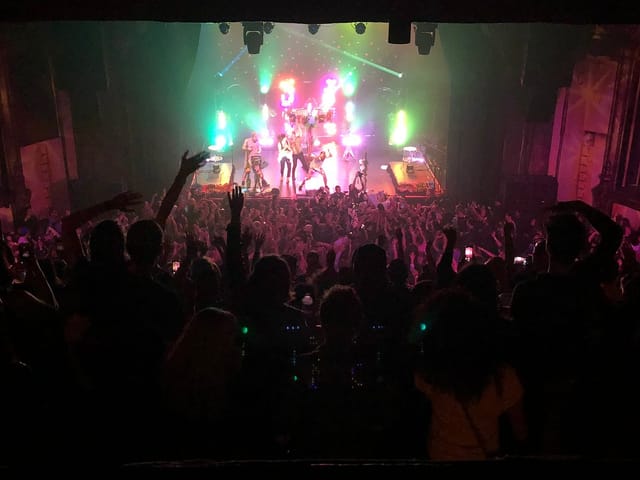 Engaged audience in vibrant GA Balcony at The Fonda Theatre live performance event.