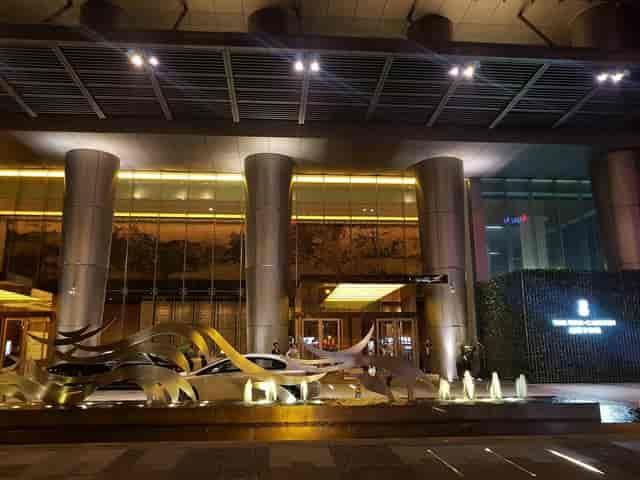 Upscale venue entrance at The Ritz-Carlton, Chengdu for corporate events and meetings.
