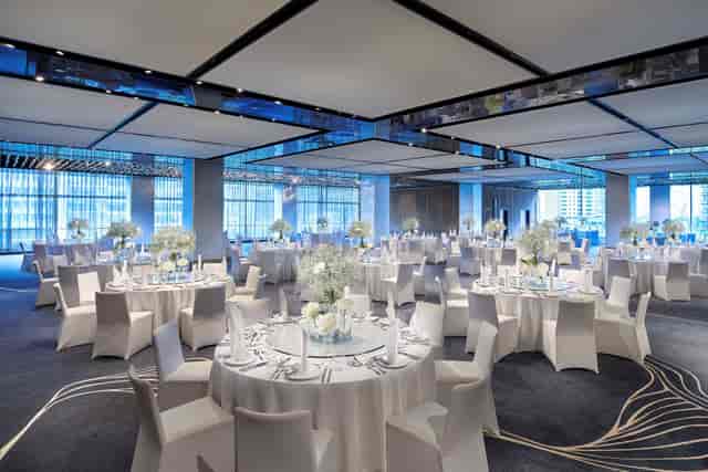 Sophisticated Junior Ballroom at Kempinski Hotel Chengdu, perfect for weddings and corporate events.