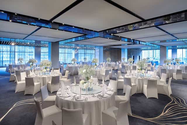 Sophisticated Junior Ballroom at Kempinski Hotel Chengdu, perfect for weddings and corporate events.