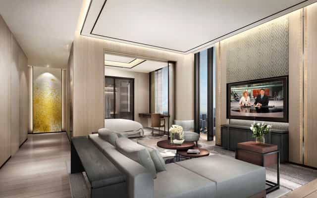 Sophisticated meeting space at Kempinski Residences Guangzhou for corporate events.