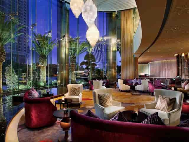 Grand Ballroom at Sofitel Guangzhou Sunrich, modern venue for upscale events and meetings.