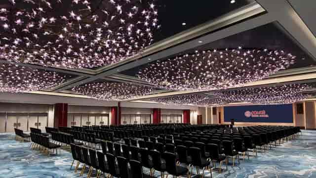 Grand Ballroom at The Westin Guangzhou with starry ceiling, perfect for conferences and galas.