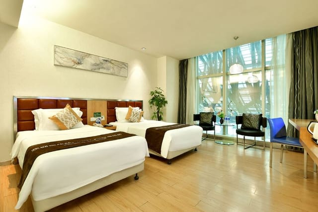 Conference Hall in Shanshui Trends Hotel with cozy beds, ideal for meetings and events.