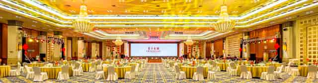 Elegant banquet hall at Dong Fang Hotel, ideal for corporate events and galas.
