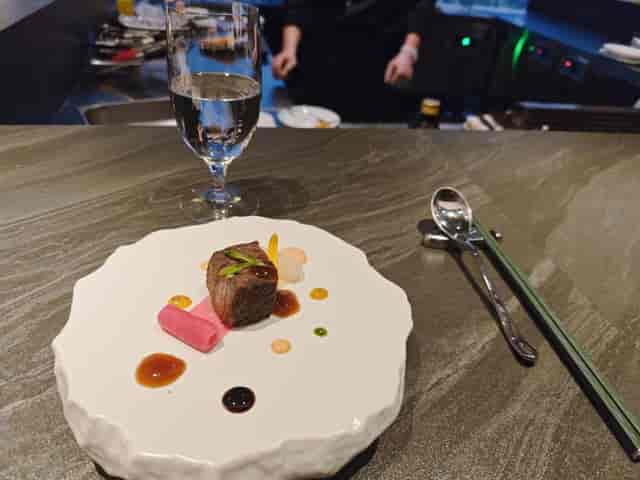 Elegant plated dish at Ocean Hotel restaurant for high-end dining events.