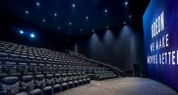 IMAX auditorium with tiered seating for corporate events in ODEON Peterborough.