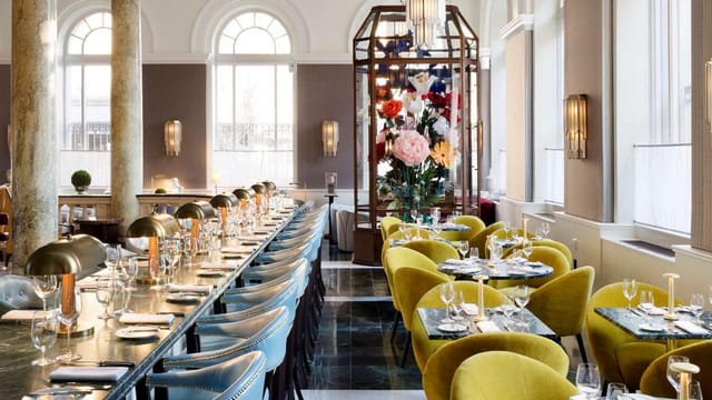 Café Riggs Private Dining in DC, modern decor for upscale events and gatherings.