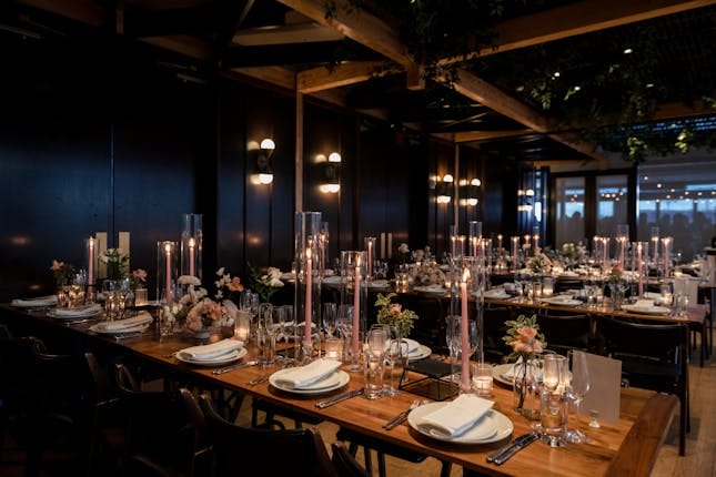 Elegant dining space at District Winery, perfect for upscale events and intimate gatherings.