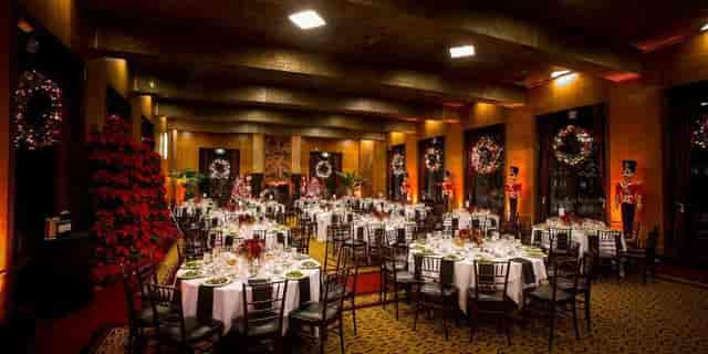 Art Deco dining hall at City Club of San Francisco, perfect for corporate or holiday events.