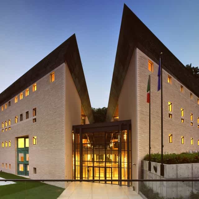 Modern Italian Embassy in Washington, ideal for corporate events and creative workshops.