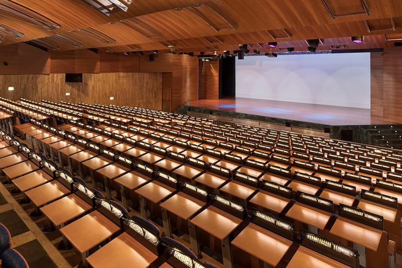 Auditorio & Castilla venue in Madrid with tiered seating for events and conferences.