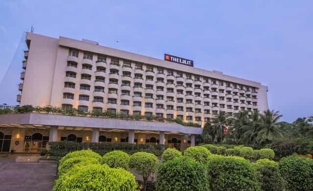 The Lalit Lawn Mumbai: modern hotel venue for events, spacious exterior and professional ambiance.