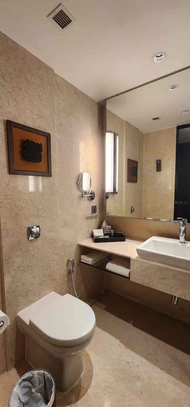 Upscale restroom at CYM Lawns, Mumbai Airport - perfect for events and guest comfort.