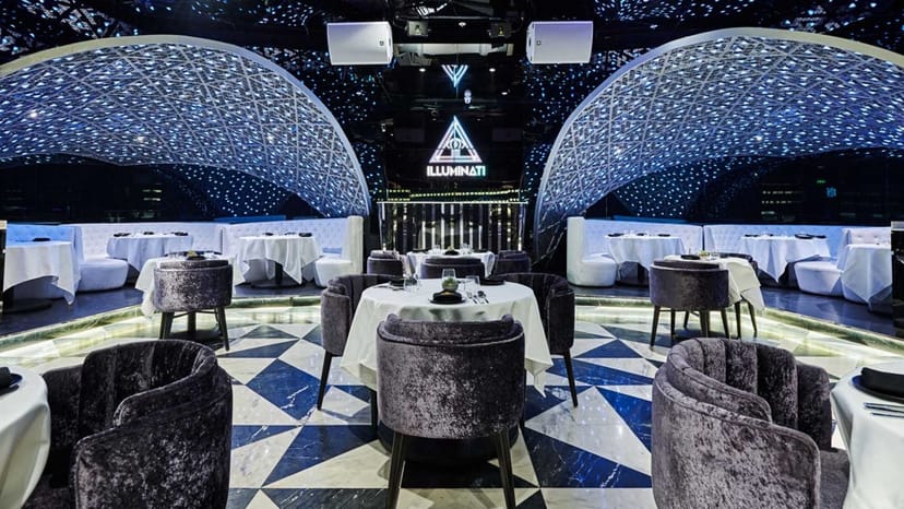 Elegant restaurant event space with plush seating, ideal for upscale gatherings and receptions.