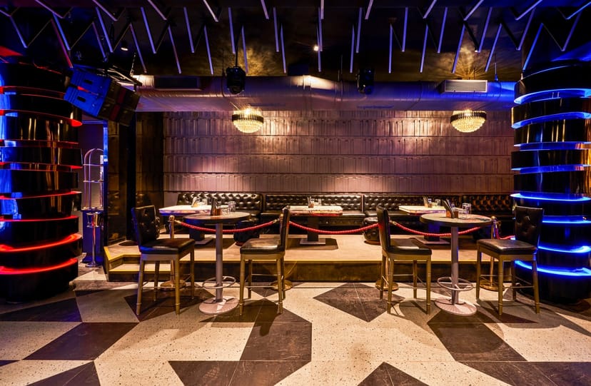 Modern North Lounge event space in Mumbai with stylish decor for networking and gatherings.