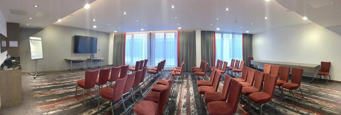 Hogarth Suite at Clayton Hotel Chiswick, bright meeting room for corporate events.