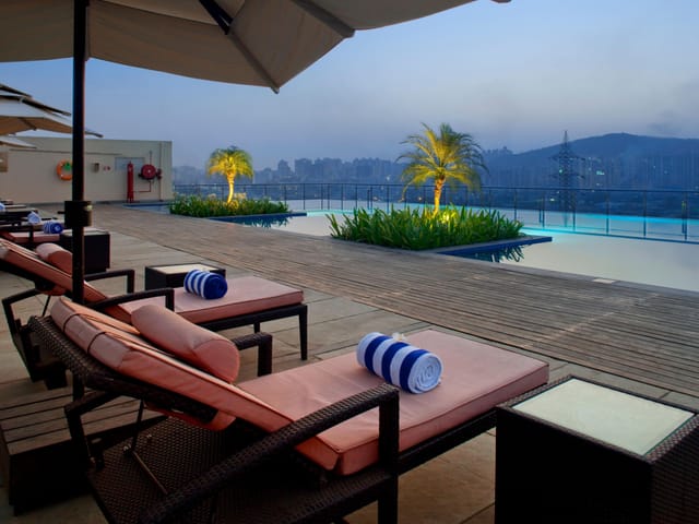 Elegant rooftop conference center at Holiday Inn Mumbai, perfect for upscale events.