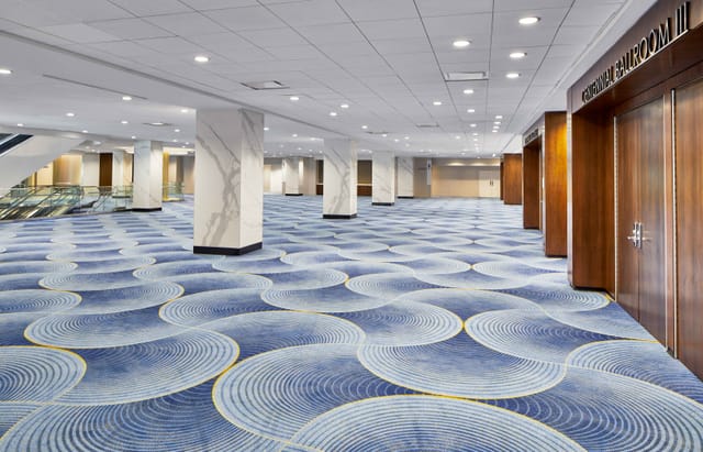 Spacious Centennial Ballroom at Hyatt Regency Atlanta, ideal for conferences and trade shows.