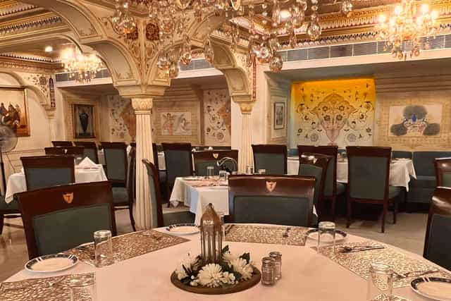 Elegant Tandoor Restaurant banquet hall setup for private events and celebrations
