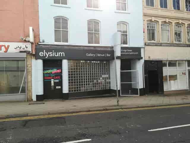 Elysium Bar & Venue: versatile event space with urban bar and gallery atmosphere.