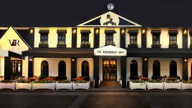 Elegant banquet hall at The Waverly Hotel, perfect for meetings and events.