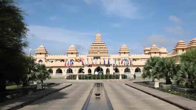 Kamalapura Palace with traditional architecture, ideal for multicultural conferences and gatherings.