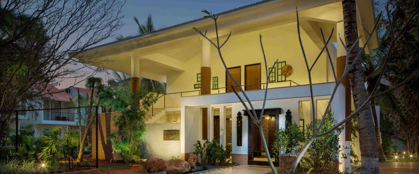 Windflower Studio outdoor venue with elegant architecture for events in Bengaluru.
