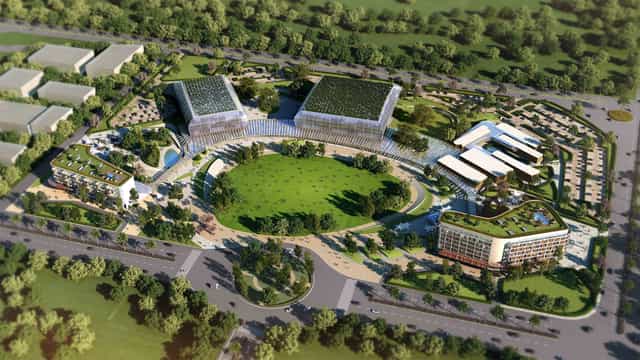 Bangalore Conference Centre: modern meeting space with green areas for events and gatherings.