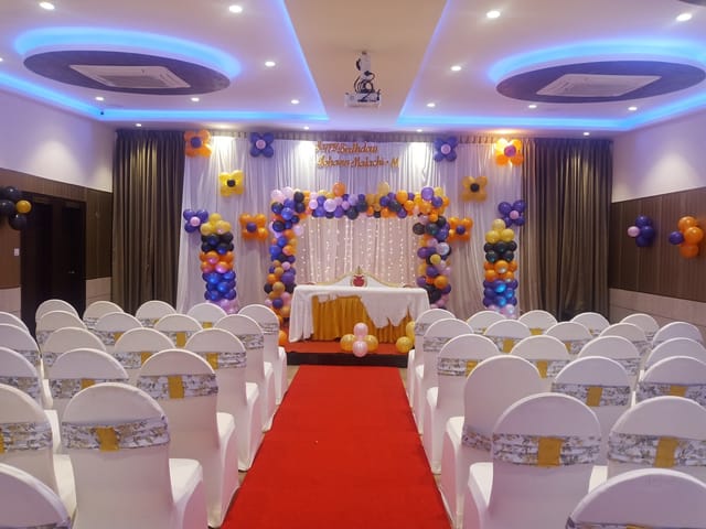 Mini Party Hall at Cospolitan Club, elegantly decorated for celebrations and events.