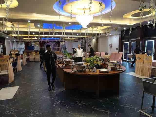 Elegant banquet hall at Royal Heritage Hotel, perfect for corporate events and celebrations.