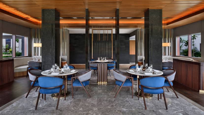 Elegant banquet hall at JW Marriott Bengaluru, ideal for upscale events and meetings.