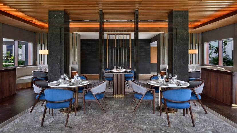 Elegant banquet hall at JW Marriott Bengaluru, ideal for upscale events and meetings.