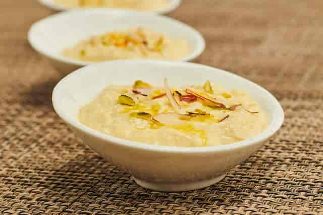 Creamy dessert with nuts in South Room, LaLiT Grand Palace, event catering