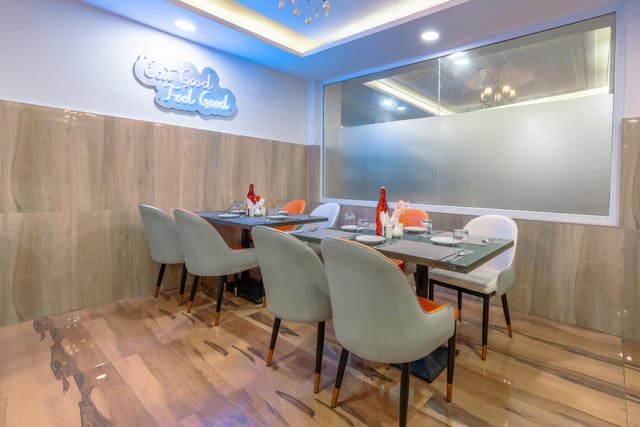 Conference Room at Crown Prince Hotel with sleek décor, ideal for intimate business meetings.