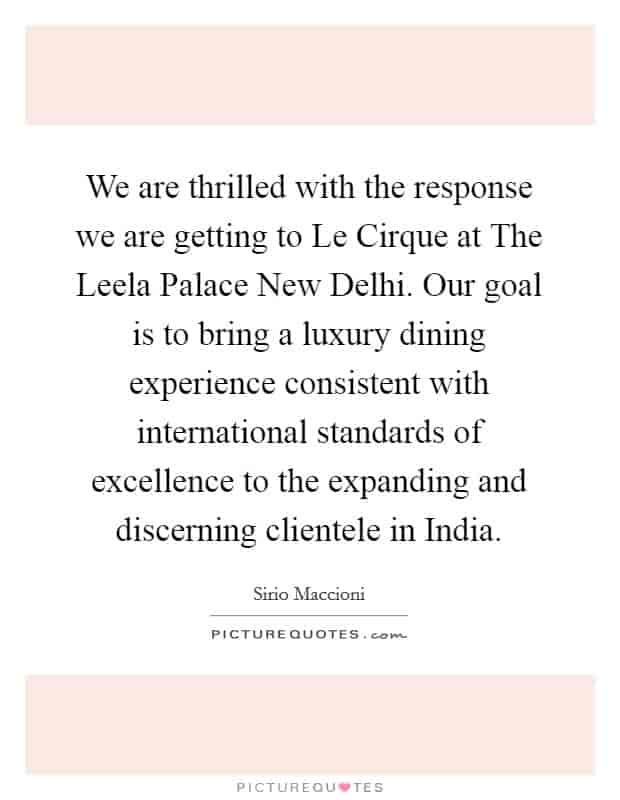 Luxury dining at Le Cirque, The Leela Palace New Delhi for upscale events.
