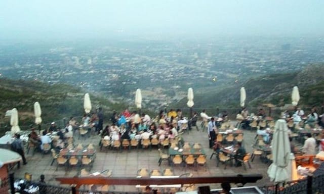 Outdoor restaurant terrace at The Monal, perfect for events and gatherings.