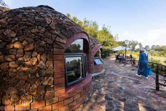 Thatch Chapel restaurant with stone architecture, perfect for outdoor events and gatherings.
