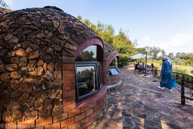 Thatch Chapel restaurant with stone architecture, perfect for outdoor events and gatherings.