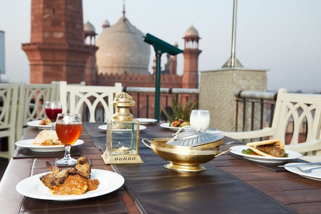 Rooftop dining at Andaaz Restaurant, perfect for upscale events and intimate gatherings.