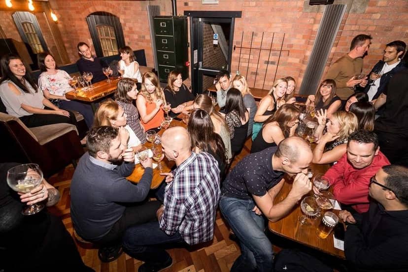 Stylish Loft venue with warm lighting, ideal for networking events and team-building activities.
