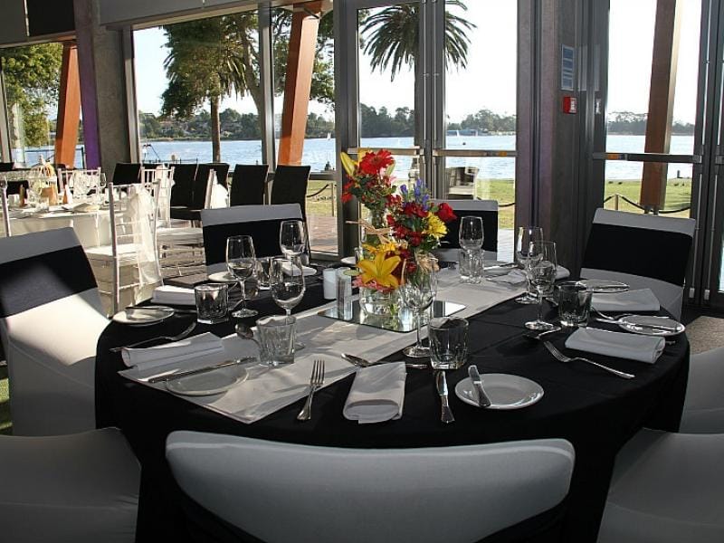 Elegant dining table in Function Rooms at The Verandah, perfect for upscale events.