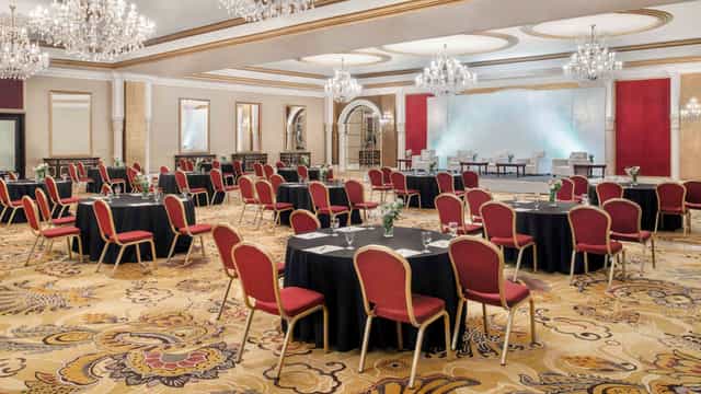 Luxurious banquet hall in Mövenpick Hotel Karachi for corporate meetings and events.